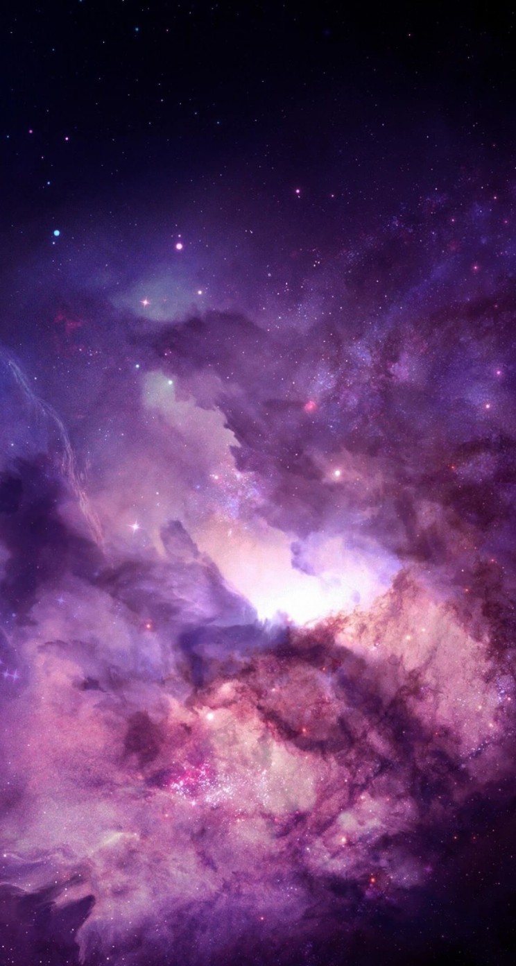 Purple Nebula Wallpaper for Apple iPhone 5 / 5s