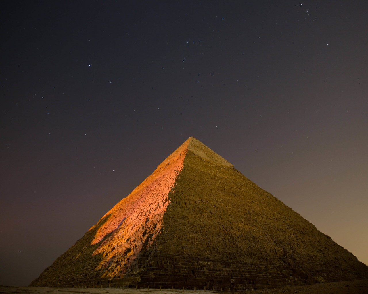 Pyramid by Night Wallpaper for Desktop 1280x1024