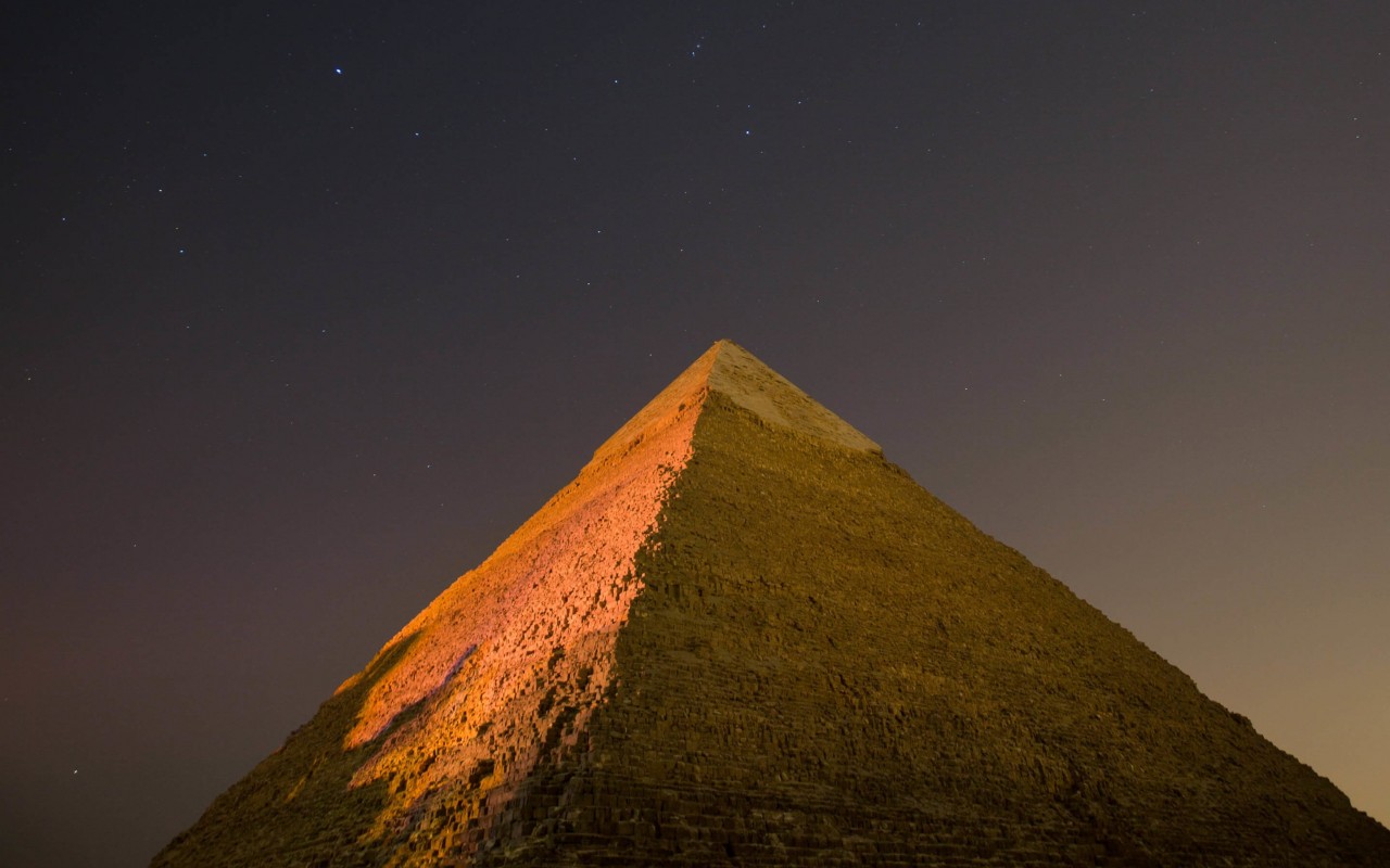 Pyramid by Night Wallpaper for Desktop 1280x800