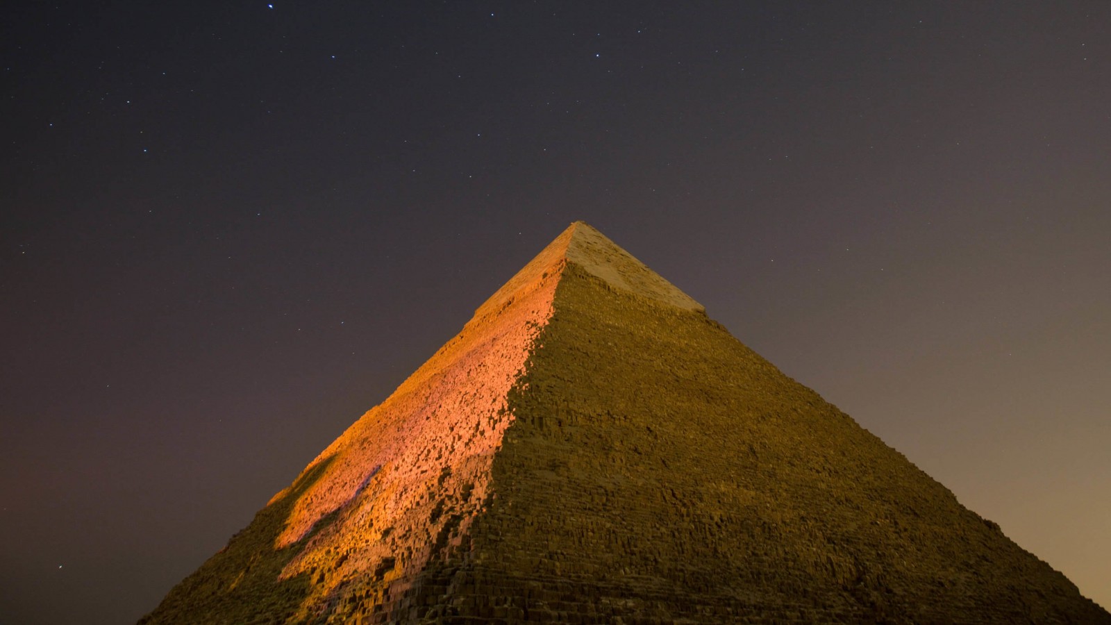 Pyramid by Night Wallpaper for Desktop 1600x900