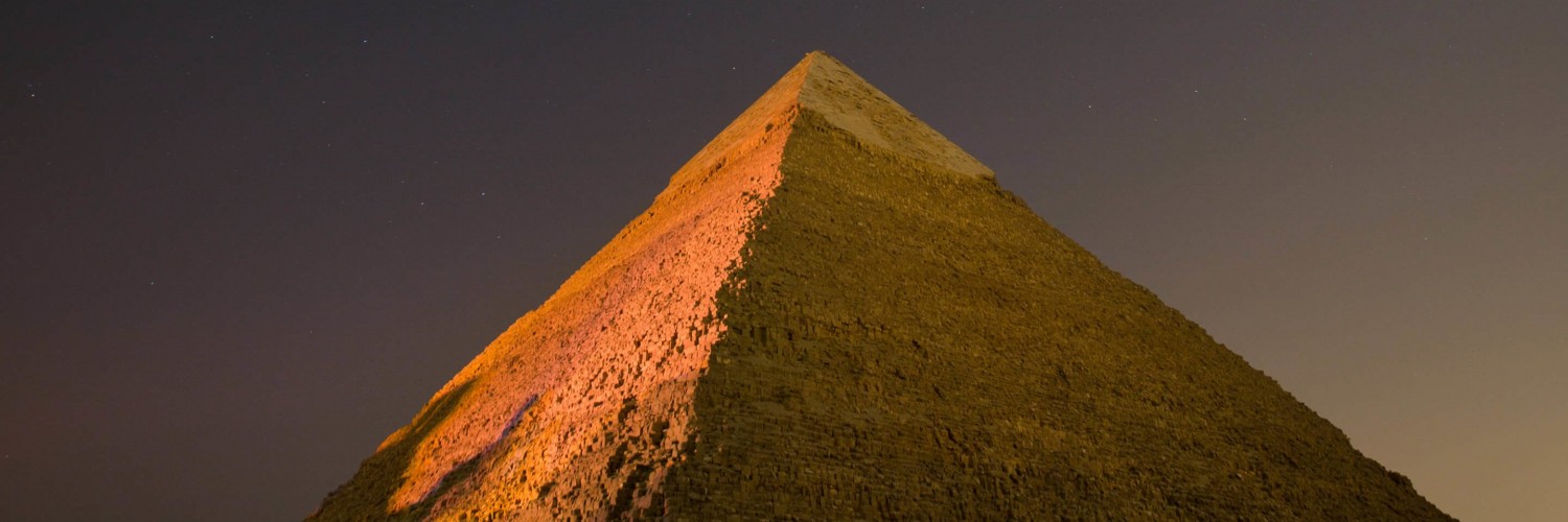Pyramid by Night Wallpaper for Social Media Twitter Header