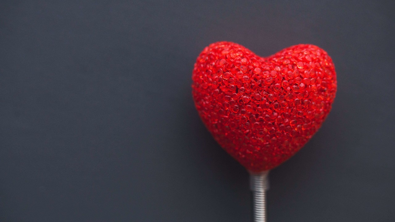 Red Heart Lollipop Wallpaper for Desktop 1280x720