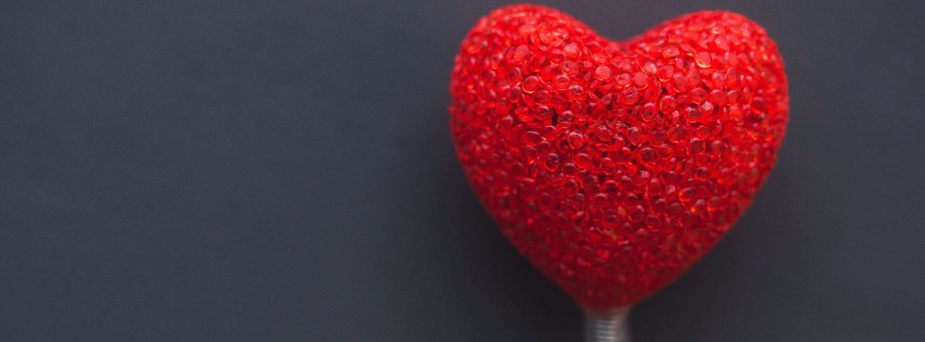 Red Heart Lollipop Wallpaper for Social Media Facebook Cover