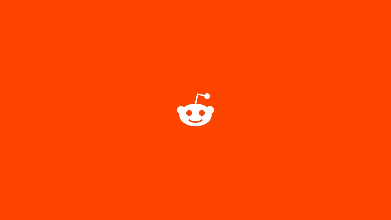 Reddit Orange Logo Wallpaper for Desktop 1366x768