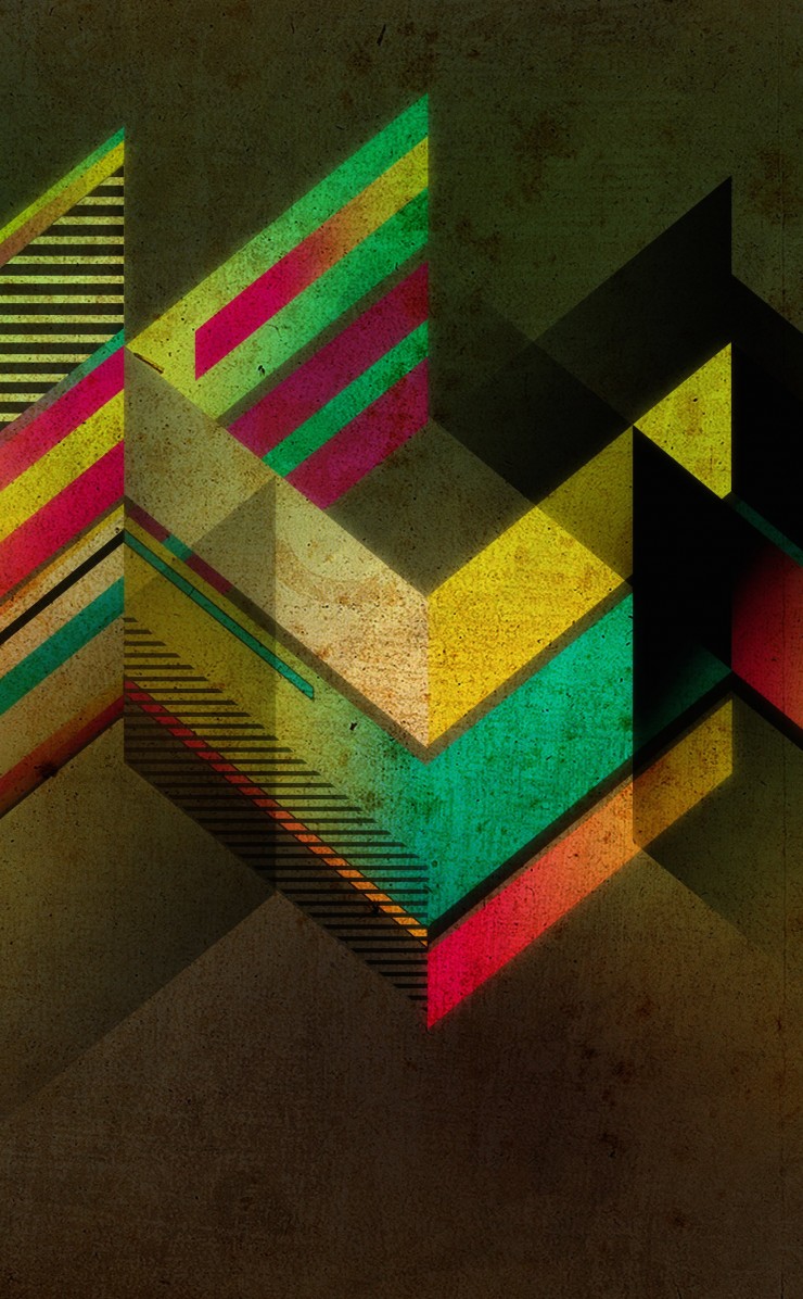 Retro Shapes Wallpaper for Apple iPhone 4 / 4s