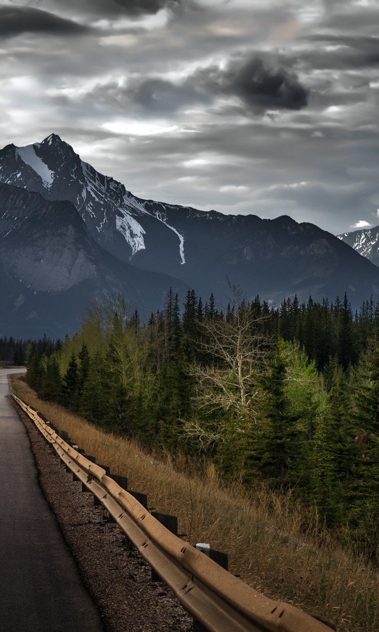 Road trip on a stormy day, Canada Wallpaper for LG Optimus G