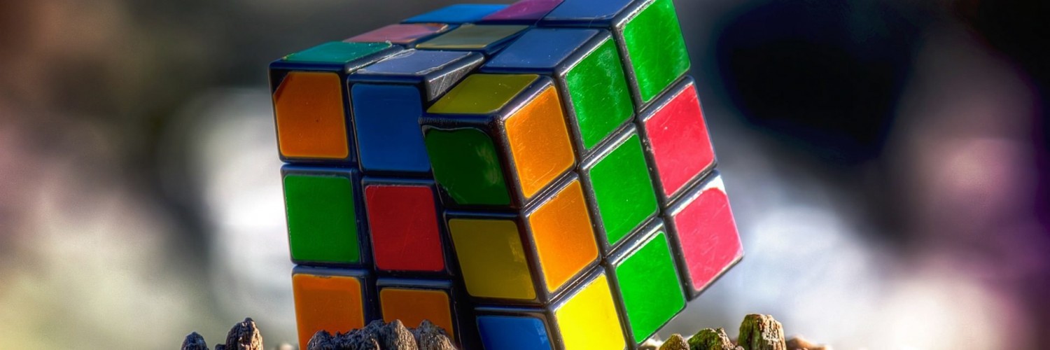 Rubik's Cube Wallpaper for Social Media Twitter Header
