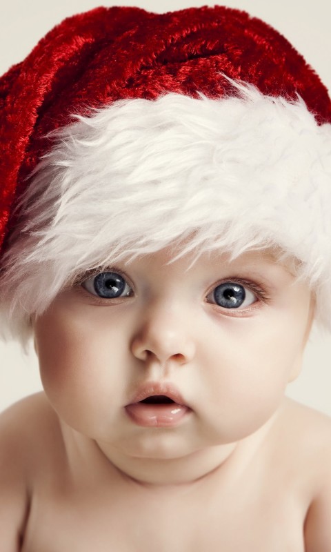 Santa Claus Baby Boy Wallpaper for SAMSUNG Galaxy S3 Mini