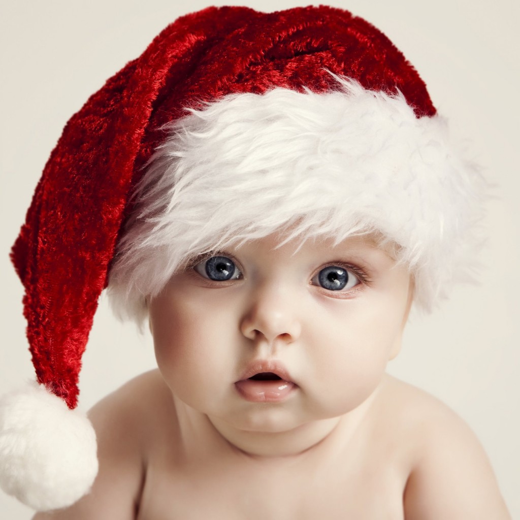 Santa Claus Baby Boy Wallpaper for Apple iPad 2