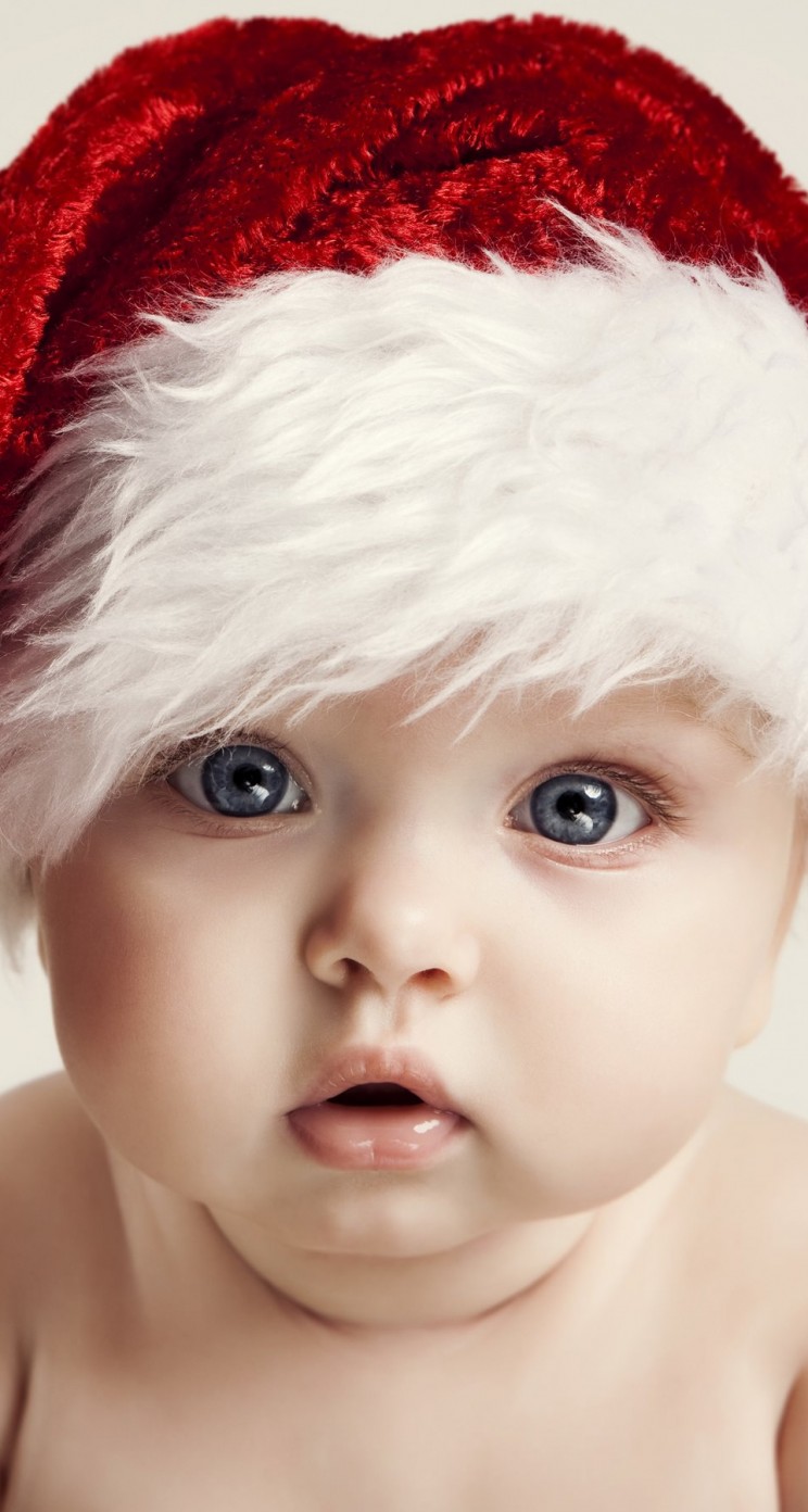 Santa Claus Baby Boy Wallpaper for Apple iPhone 5 / 5s