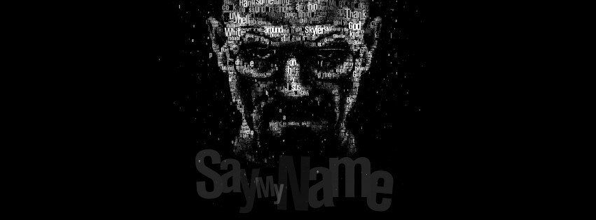 Say My Name - Typography Art Wallpaper for Social Media Facebook Cover