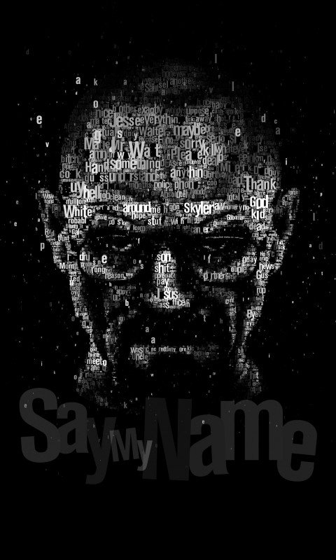 Say My Name - Typography Art Wallpaper for SAMSUNG Galaxy S3 Mini