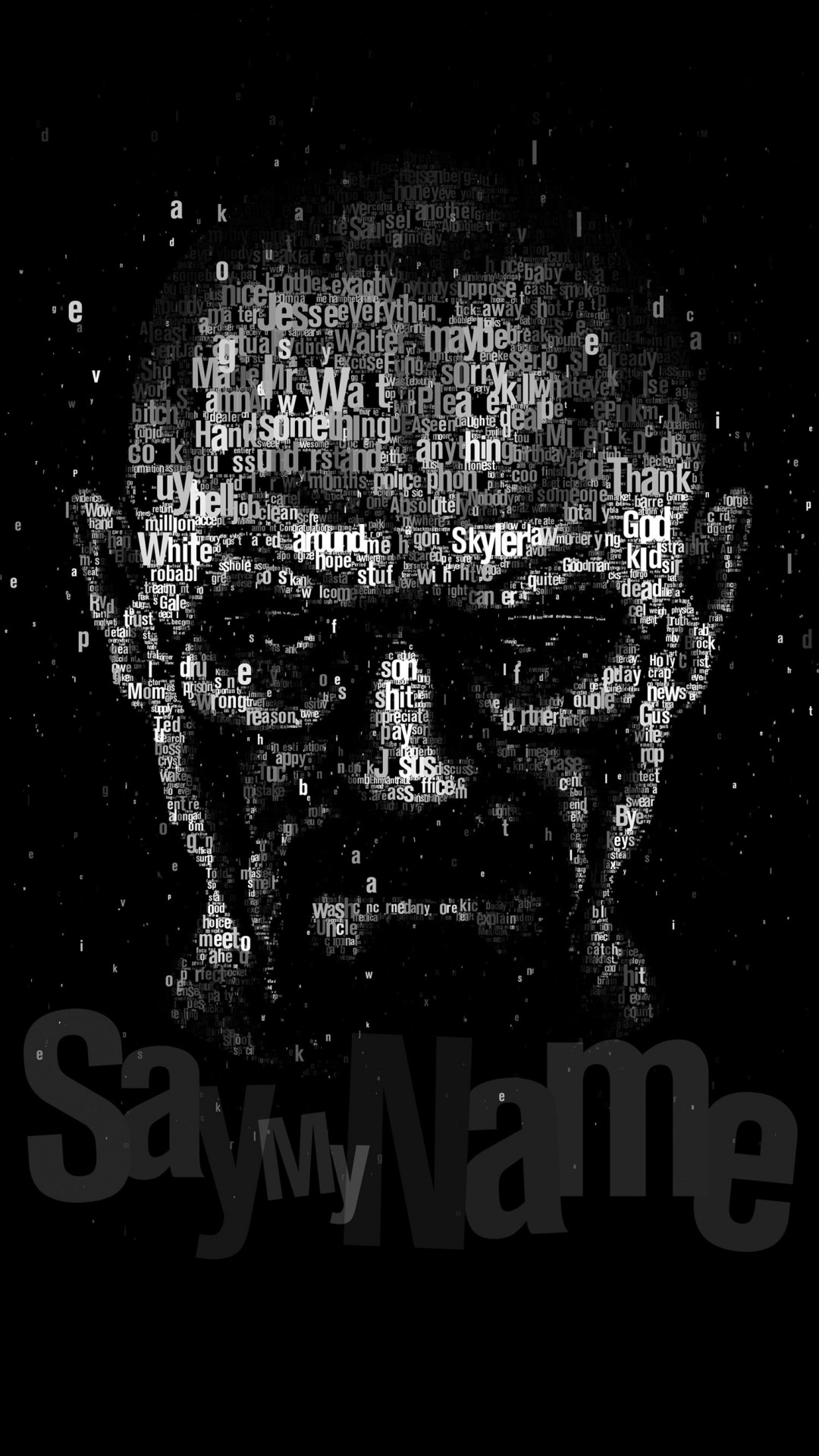 Say My Name - Typography Art Wallpaper for HTC One