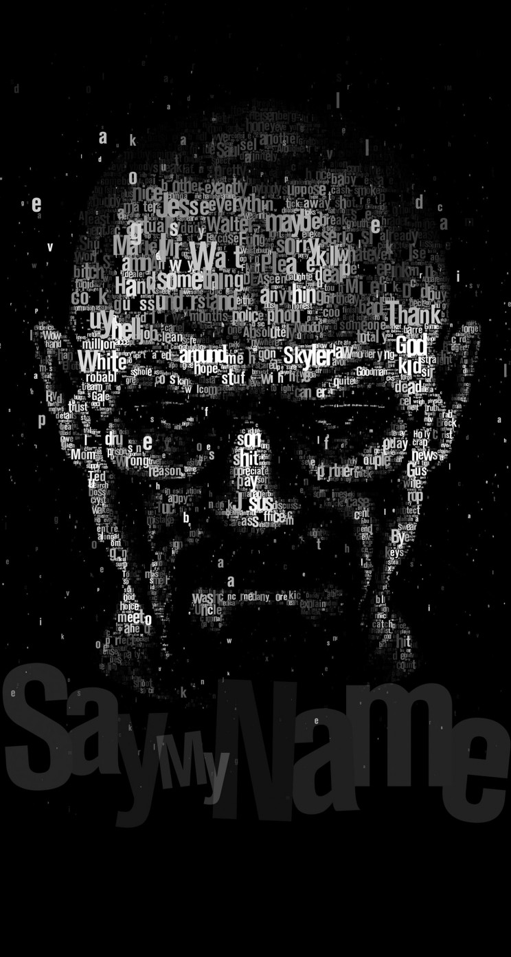 Say My Name - Typography Art Wallpaper for Apple iPhone 5 / 5s