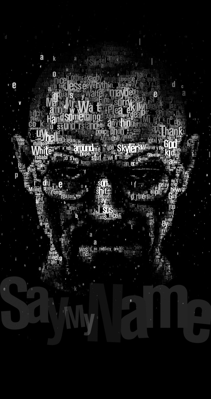 Say My Name - Typography Art Wallpaper for Apple iPhone 6 / 6s