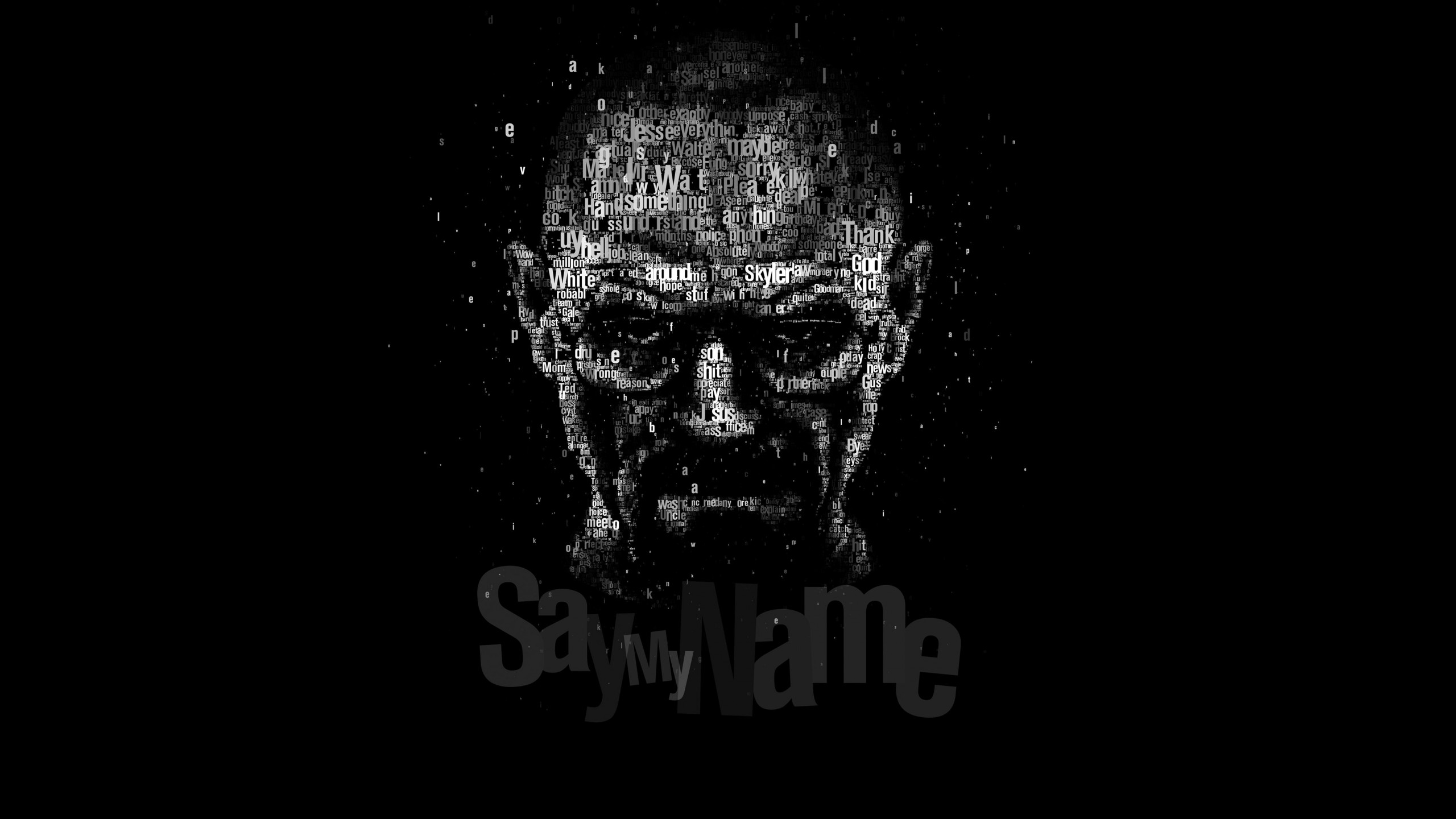 Say My Name - Typography Art Wallpaper for Social Media YouTube Channel Art