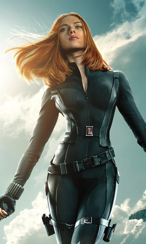 Scarlett Johansson in "Captain America: The Winter Soldier" Wallpaper for HTC Desire HD