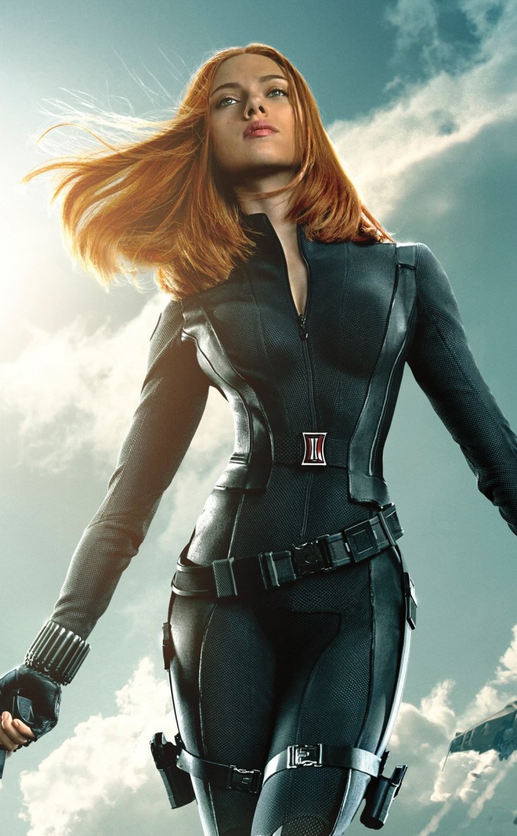 Scarlett Johansson in "Captain America: The Winter Soldier" Wallpaper for Apple iPhone 4 / 4s
