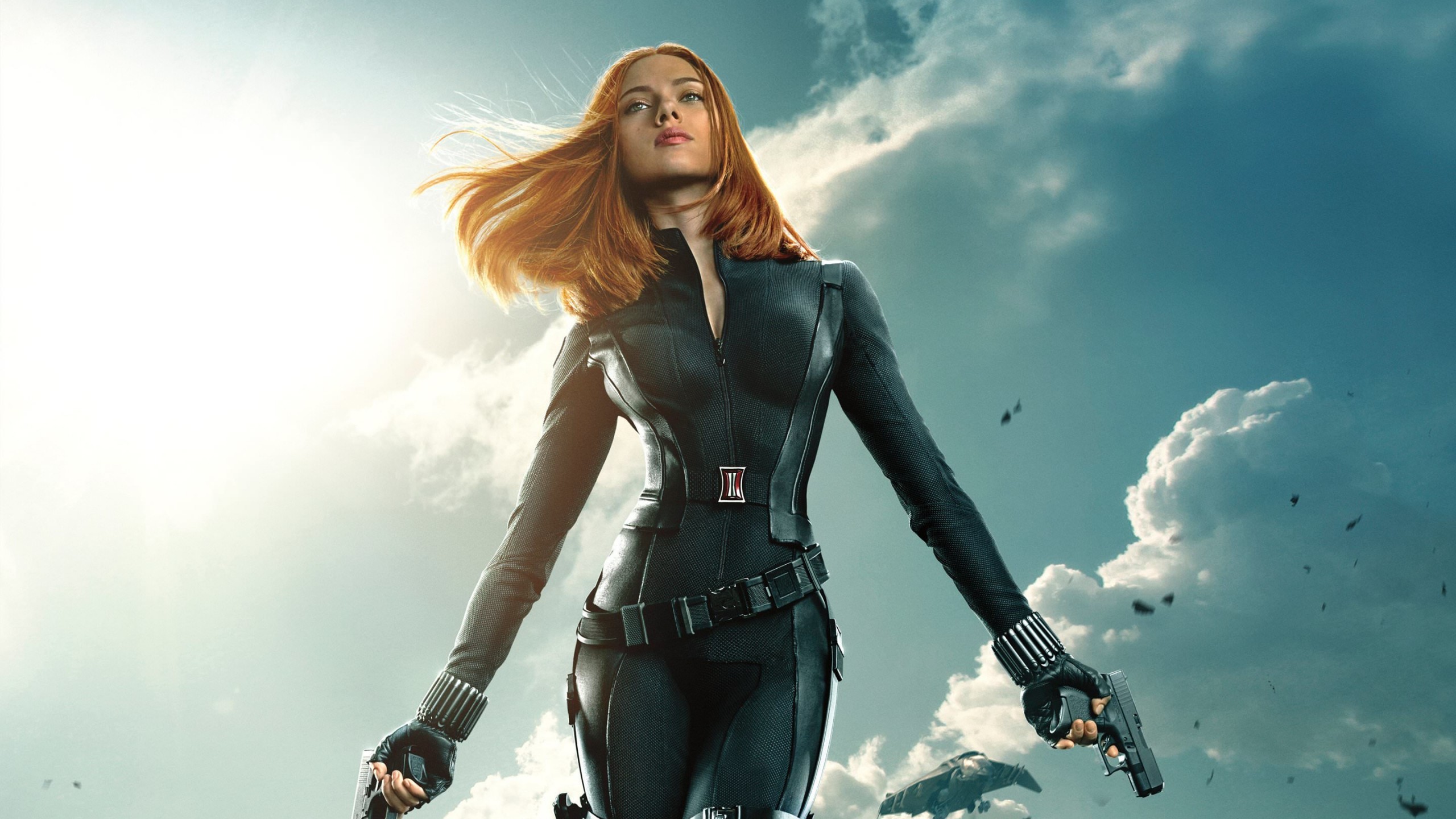 Scarlett Johansson in "Captain America: The Winter Soldier" Wallpaper for Social Media YouTube Channel Art