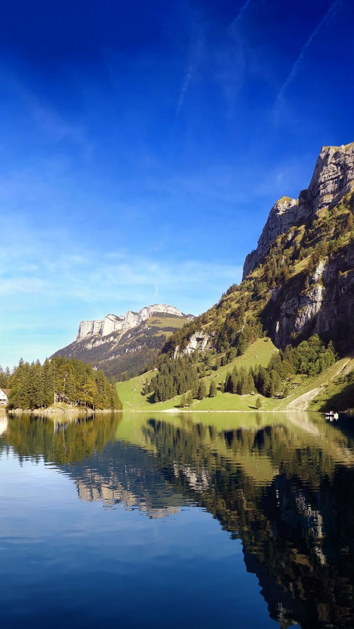 Seealpsee lake in Switzerland Wallpaper for Lenovo A6000