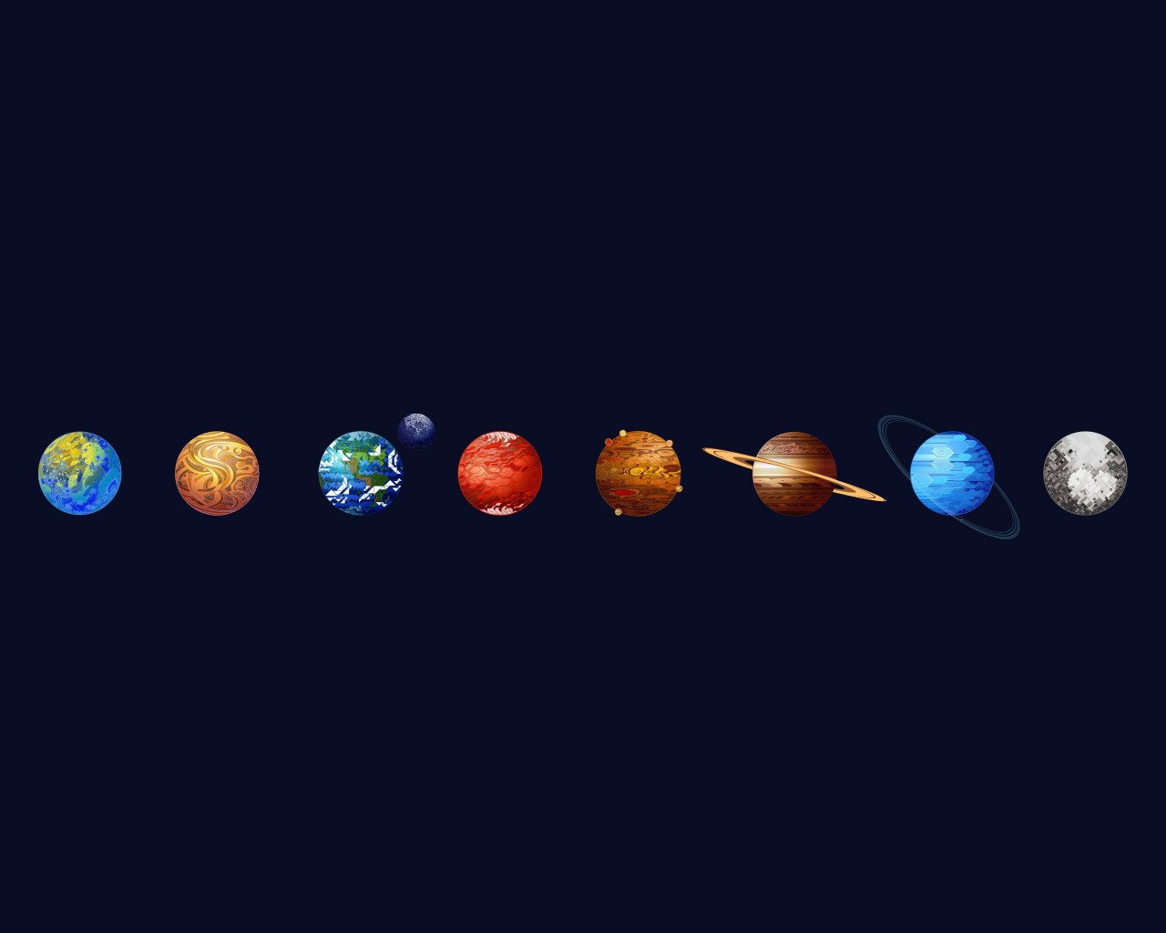 Solar System Wallpaper for Desktop 1280x1024
