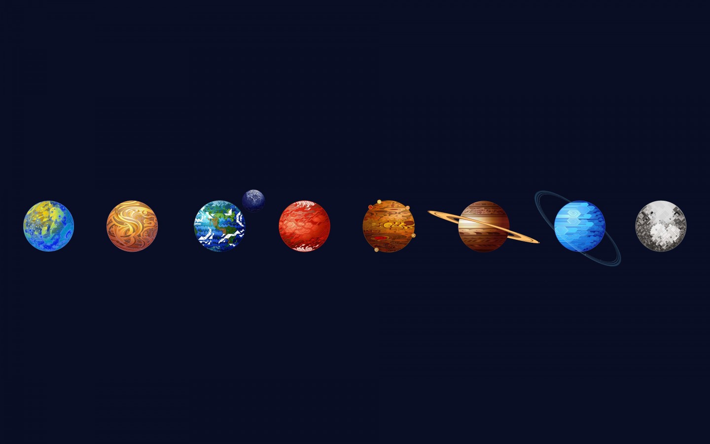 Solar System Wallpaper for Desktop 1440x900
