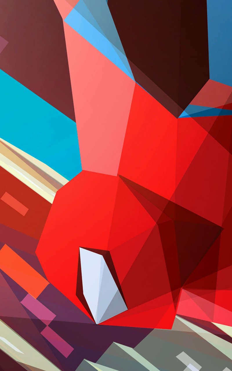 Spiderman Low Poly Illustration Wallpaper for Amazon Kindle Fire HD