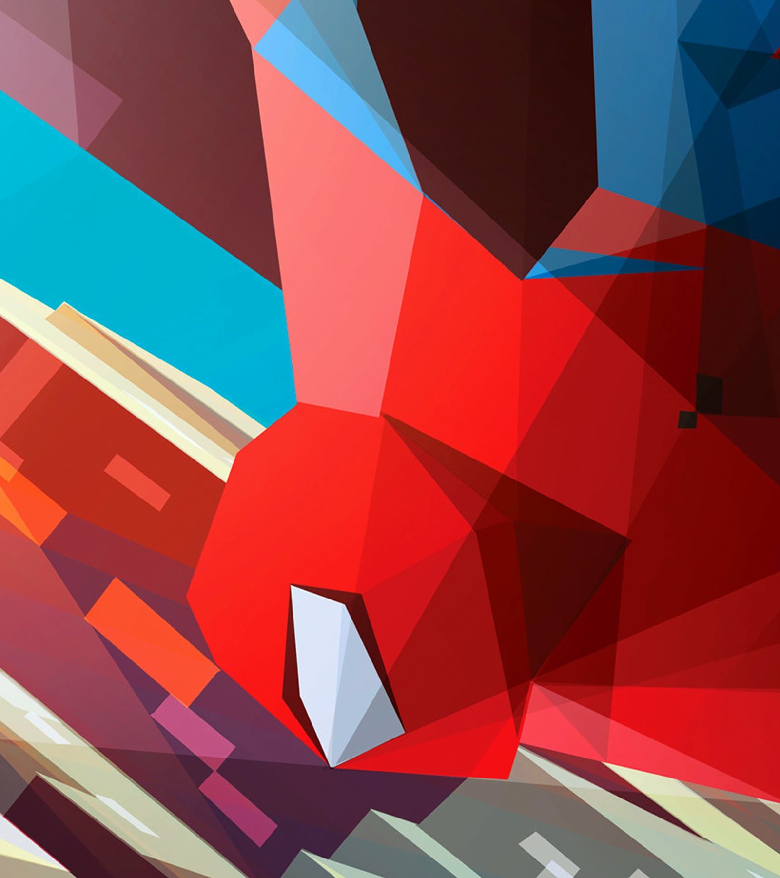 Spiderman Low Poly Illustration Wallpaper for Amazon Kindle Fire HDX 8.9