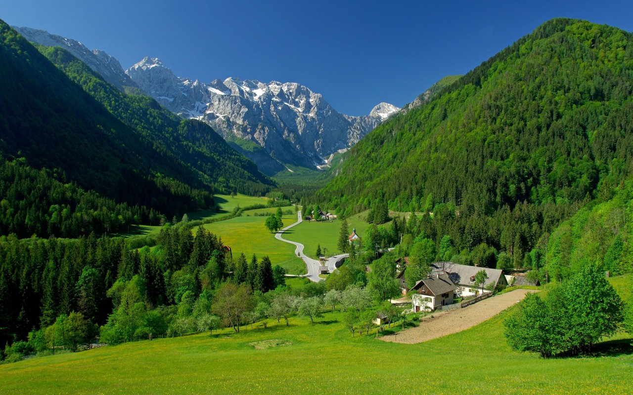 Spring In The Alpine Valley Wallpaper for Desktop 1280x800