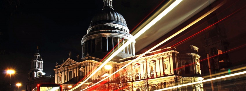 St. Paul's Cathedral at Night Wallpaper for Social Media Facebook Cover