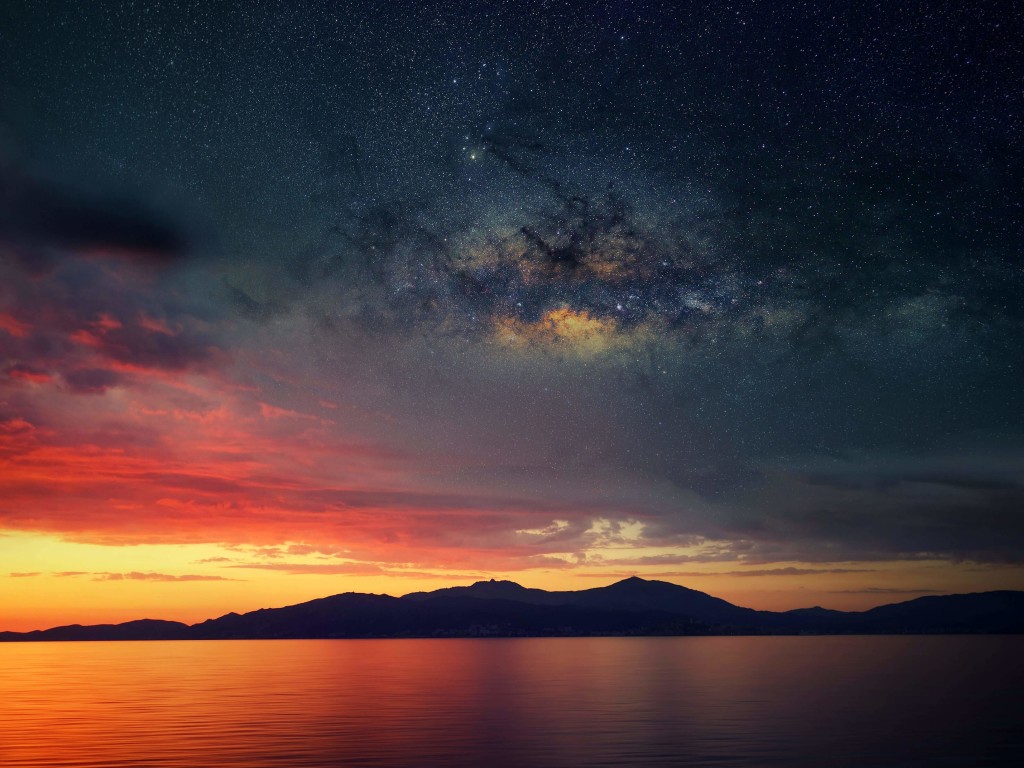 Starry Night Over Corsica Wallpaper for Desktop 1024x768