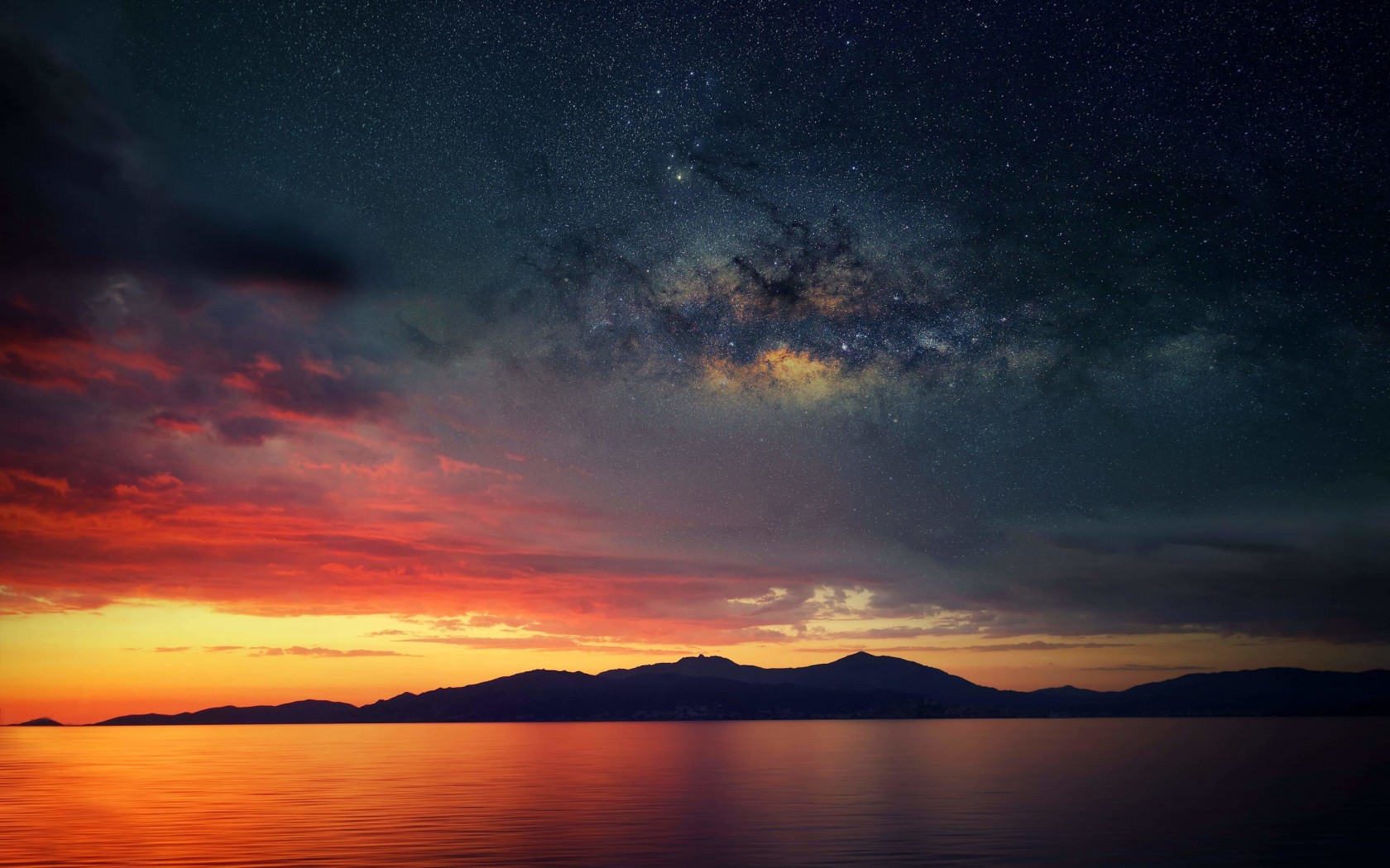 Starry Night Over Corsica Wallpaper for Desktop 1680x1050
