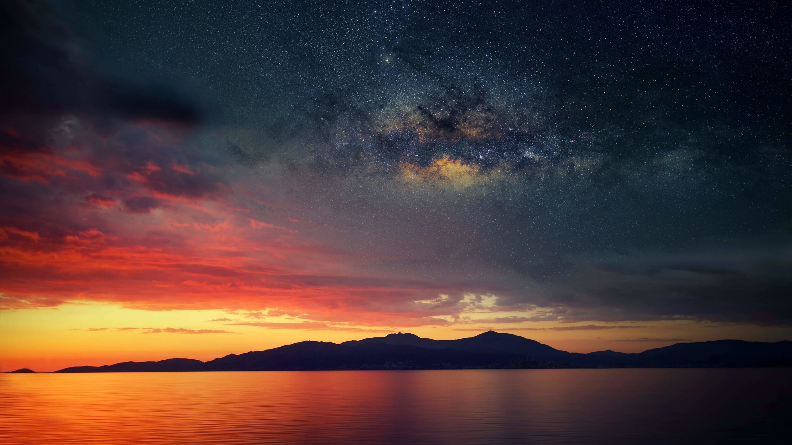 Starry Night Over Corsica Wallpaper for Desktop 2560x1440