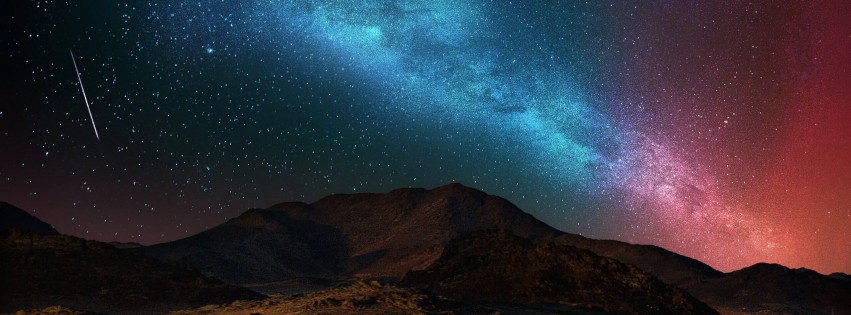 Starry Night Over The Desert Wallpaper for Social Media Facebook Cover