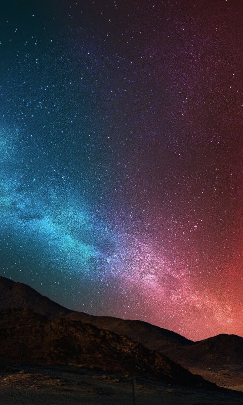 Starry Night Over The Desert Wallpaper for HTC Desire HD
