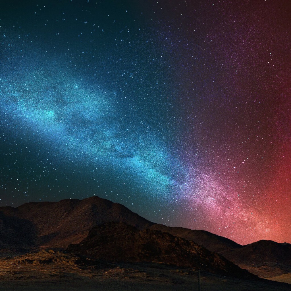 Starry Night Over The Desert Wallpaper for Apple iPad 2