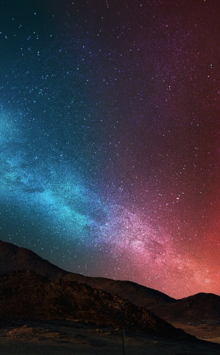 Starry Night Over The Desert Wallpaper for Apple iPhone 4 / 4s
