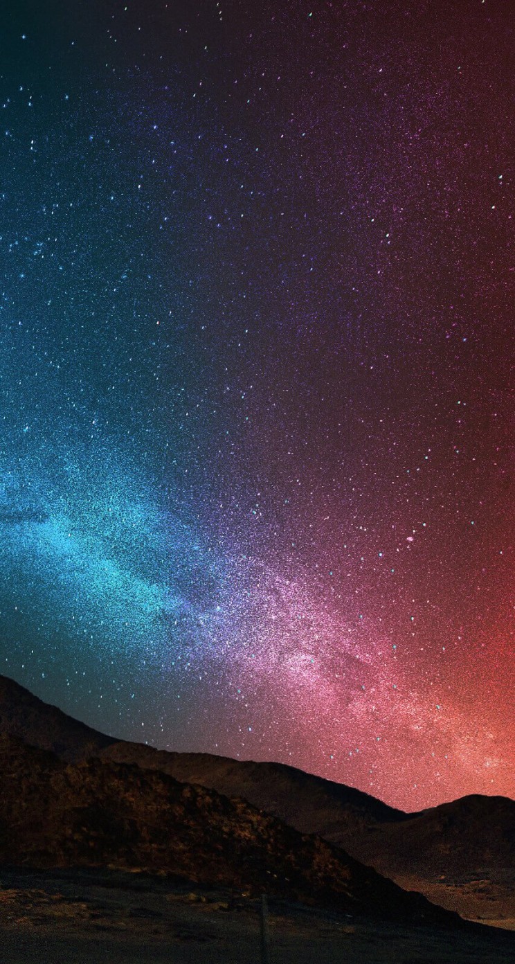Starry Night Over The Desert Wallpaper for Apple iPhone 5 / 5s