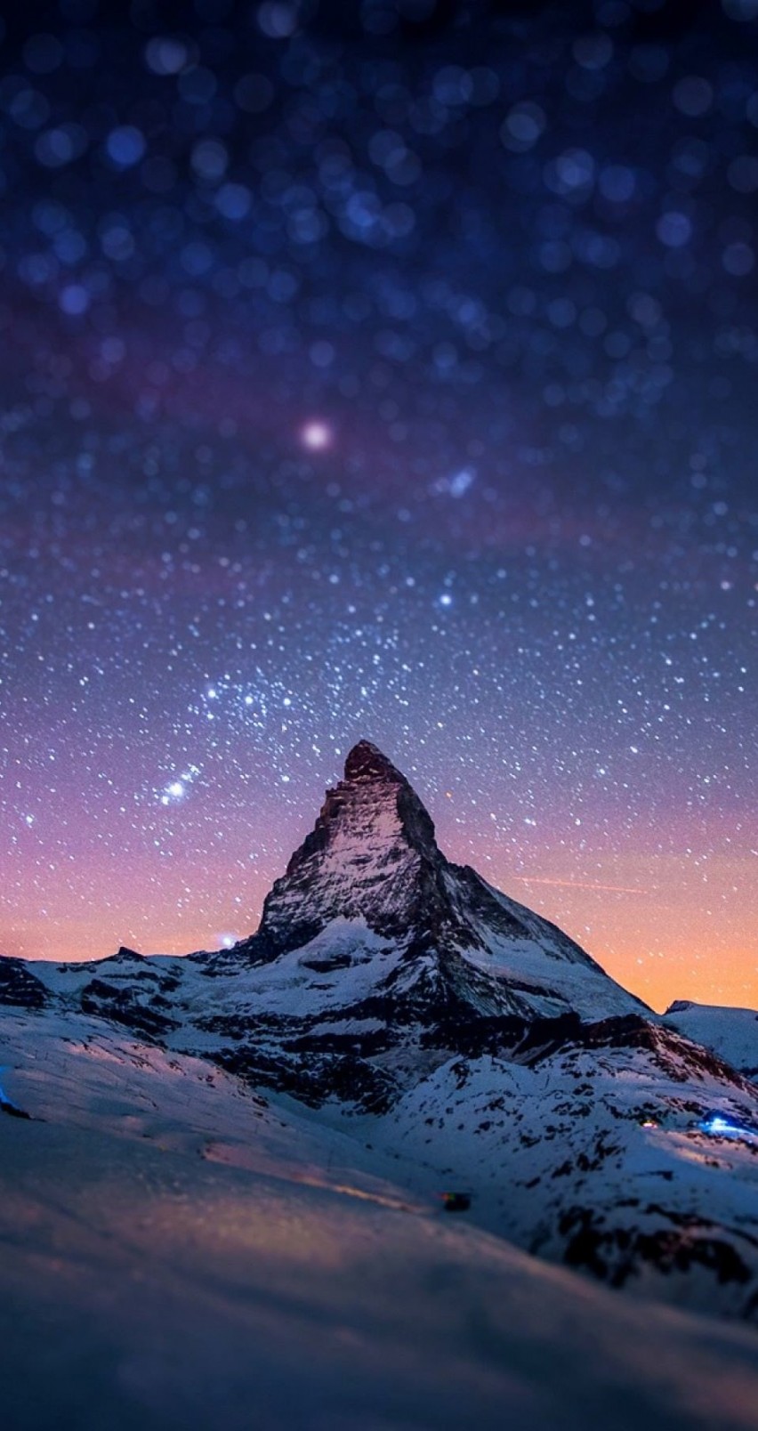 Starry Night Over The Matterhorn Wallpaper for Apple iPhone 6 / 6s