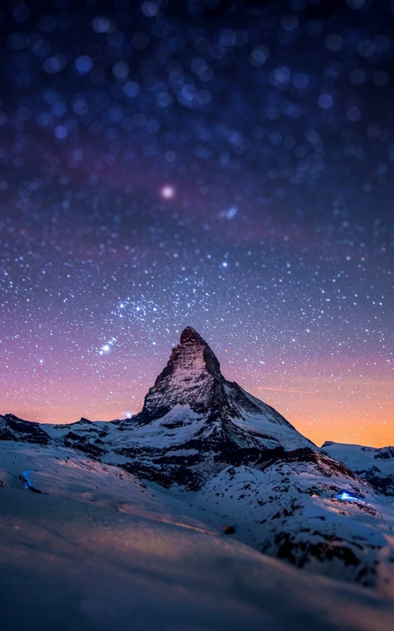 Starry Night Over The Matterhorn Wallpaper for Amazon Kindle Fire HD