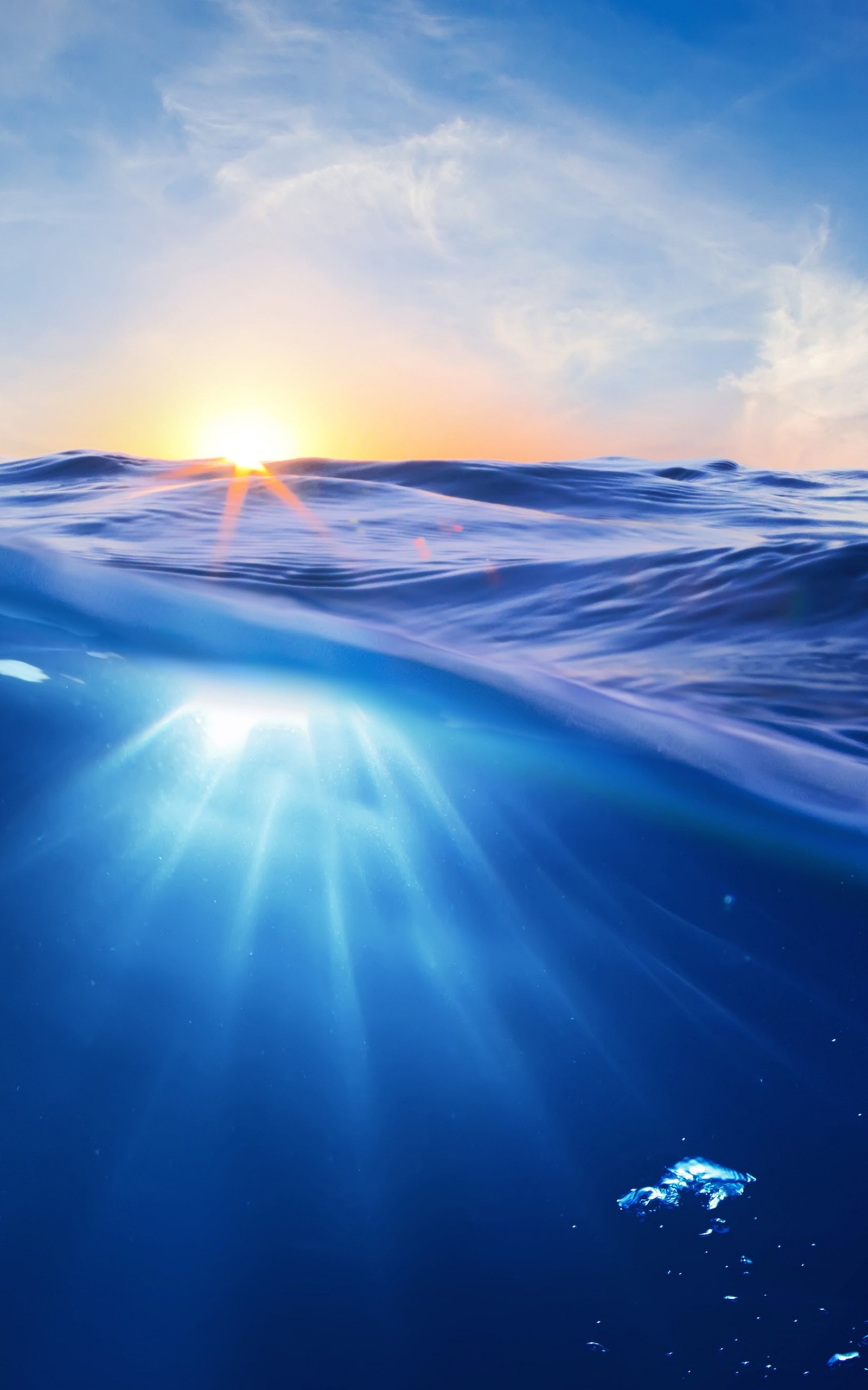 Sunrise Half Underwater Wallpaper for Amazon Kindle Fire HDX 8.9