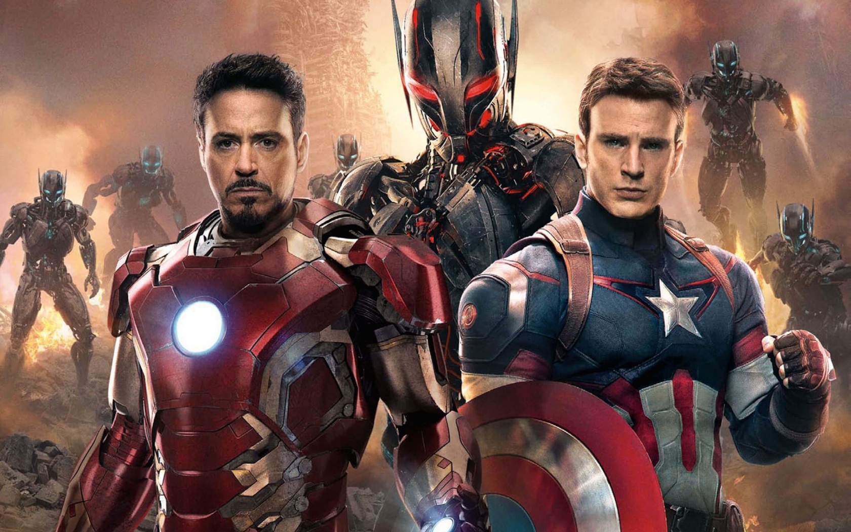 The Avengers: Age of Ultron - Iron Man and Captain America Wallpaper for Desktop 1680x1050