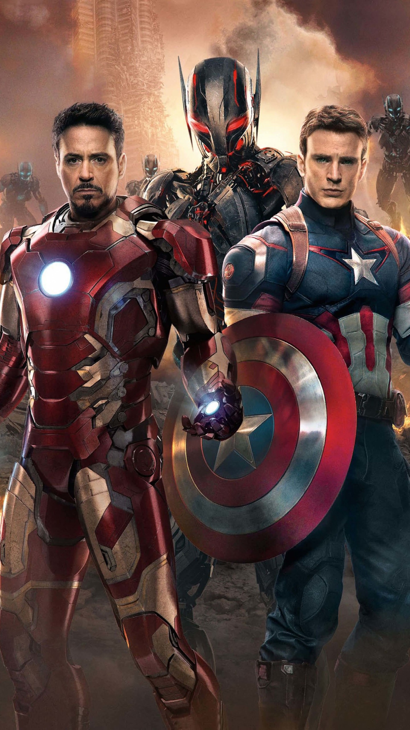 The Avengers: Age of Ultron - Iron Man and Captain America Wallpaper for SAMSUNG Galaxy Note 4
