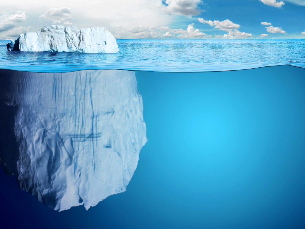 The invisible part of the iceberg Wallpaper for Desktop 1024x768