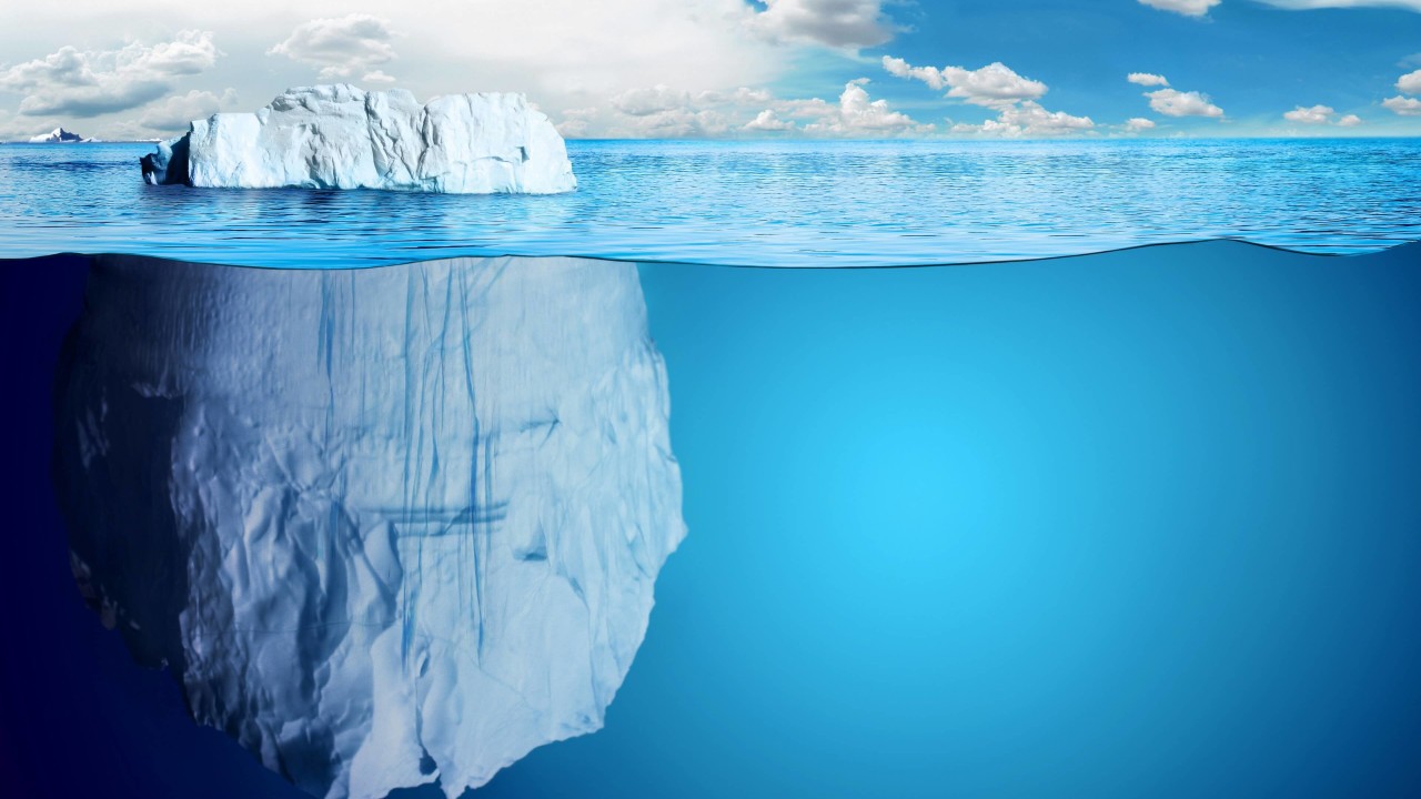 The invisible part of the iceberg Wallpaper for Desktop 1280x720