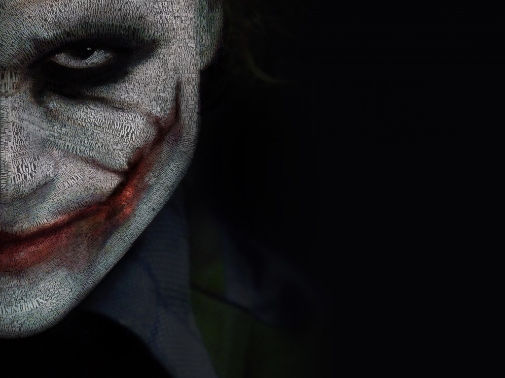 The Joker Typeface Portrait Wallpaper for Desktop 1024x768