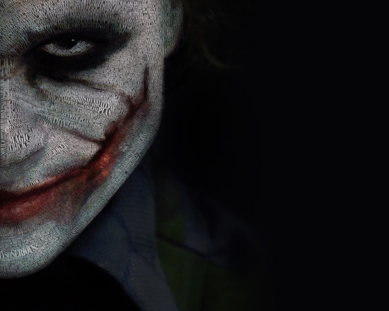 The Joker Typeface Portrait Wallpaper for Desktop 1280x1024