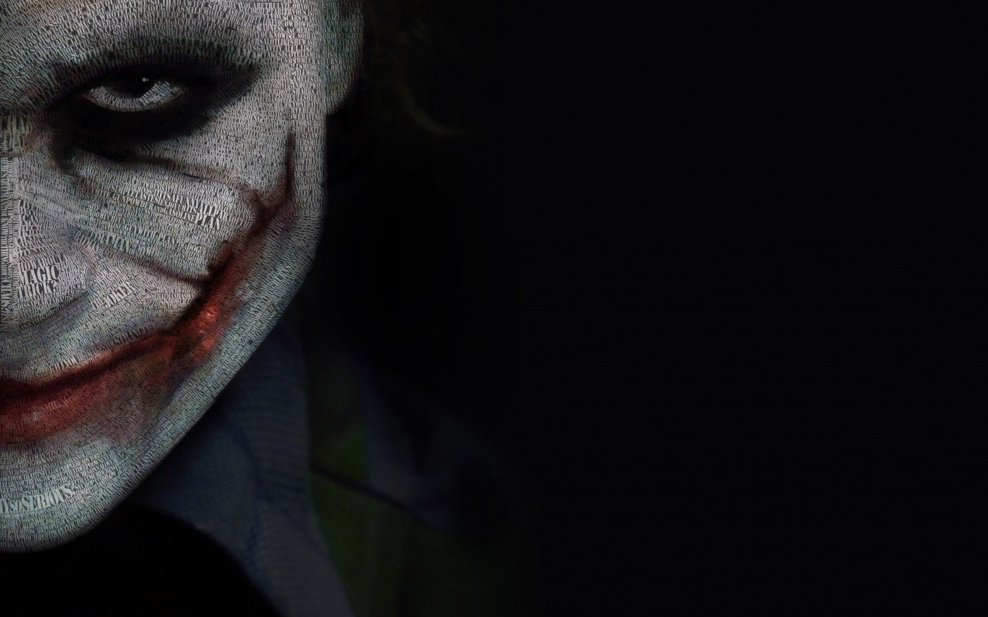 The Joker Typeface Portrait Wallpaper for Desktop 1440x900