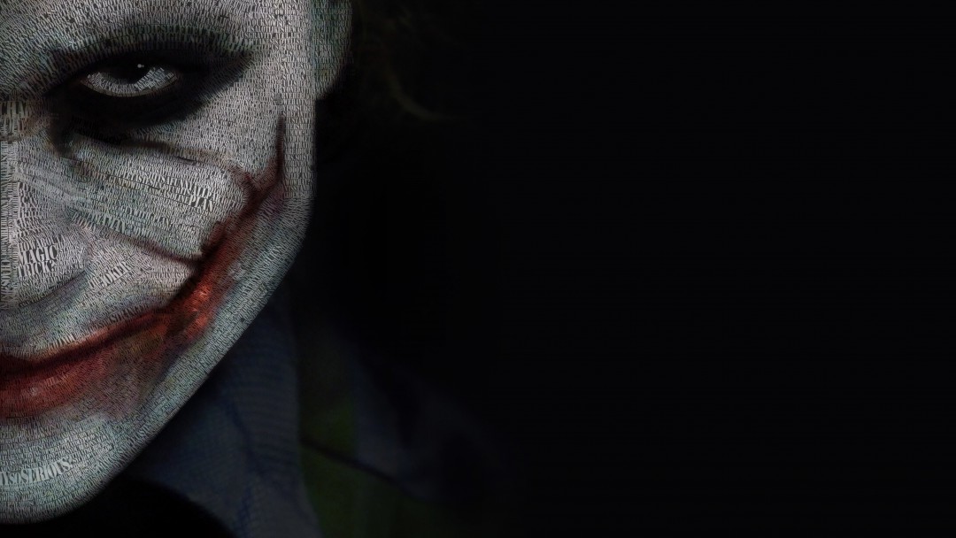 The Joker Typeface Portrait Wallpaper for Social Media Google Plus Cover