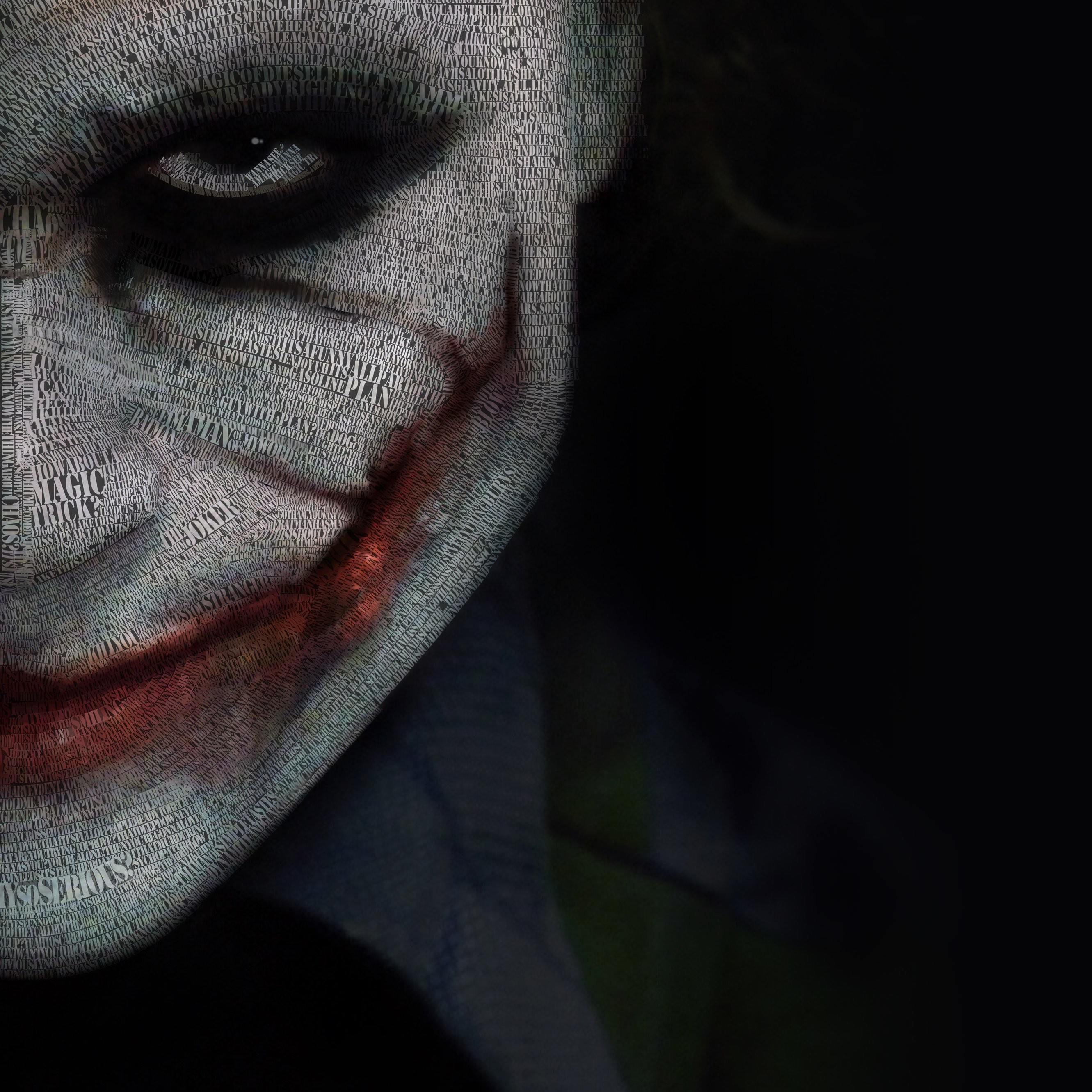 The Joker Typeface Portrait Wallpaper for Apple iPhone 6 Plus